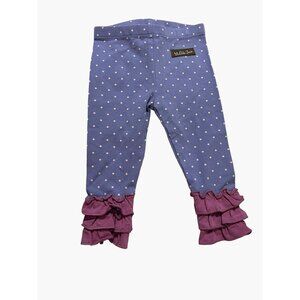 Matilda Jane Leggings Purple Polka Dot Infant Girls Size 6-12 months New without